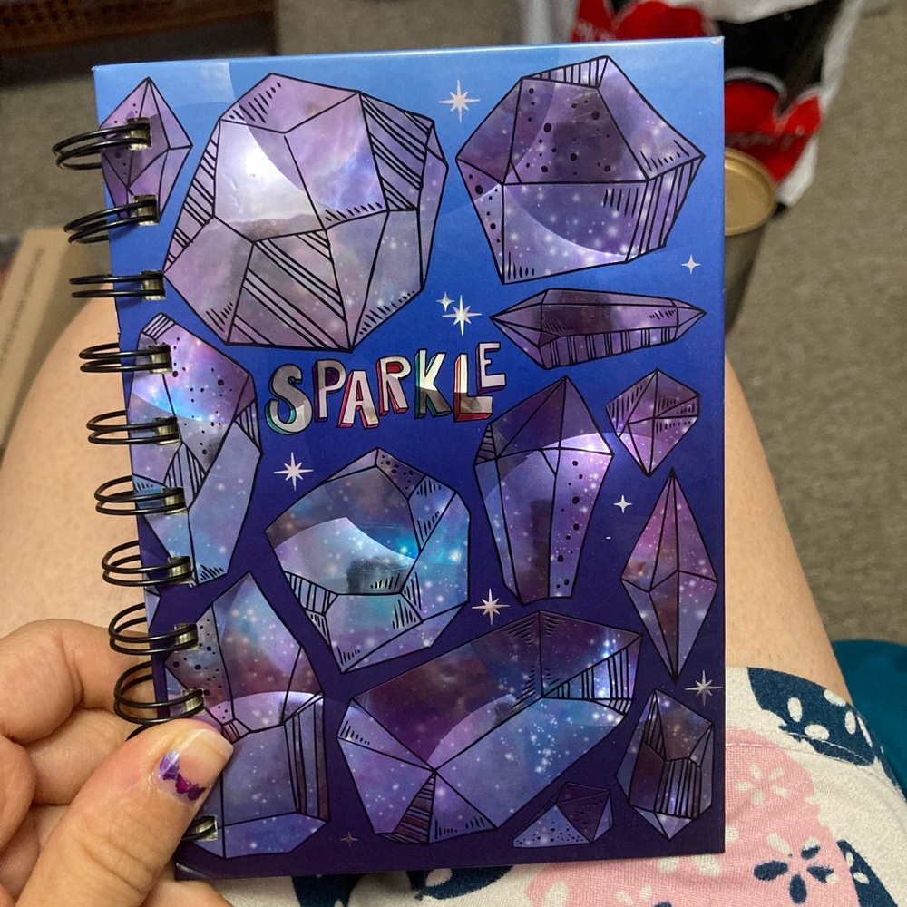 Shiny Purple Gemstone Spiral Notebook